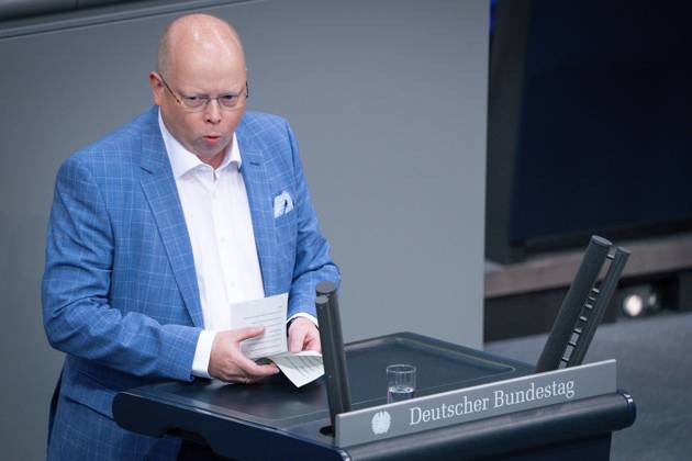 German Bundestag, 4th plenary session Stefan Seidler non-attached portrait during his speech on the agenda item Establishment of committees at the 4th session of the German Bundestag in Berlin, 15 05 2025 Berlin Berlin Germany