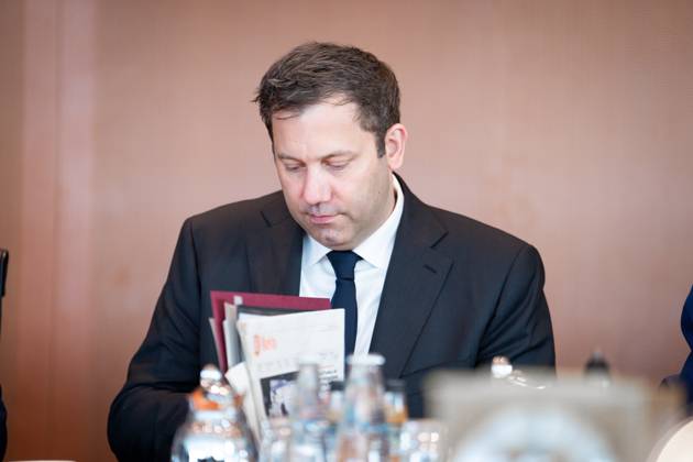 5 Meeting of the Federal Cabinet, 04 06 2025, Berlin, Lars Klingbeil, Federal Minister of Finance, Vice-Chancellor in portrait ahead of the cabinet meeting, Meeting of the Federal Cabinet at the Federal Chancellery in Berlin Berlin Berlin Germany