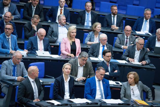 German Bundestag, 10 plenary session AfD parliamentary group in plenary at the 10 session of the German Bundestag in Berlin, 05 06 2025 Berlin Berlin Germany