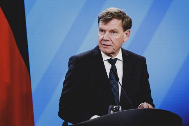 Johann Wadephul CDU , Federal Foreign Minister, photographed during a press conference together with his Israeli counterpart not in the picture in Berlin, 05 06 2025 Photographed on behalf of the Federal Foreign Office Berlin Germany Copyright: xFlorianxGaertner AAx