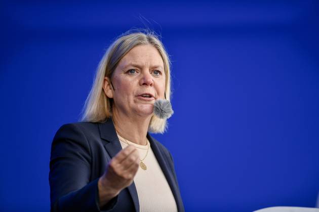 STOCKHOLM, SWEDEN 20250611 Social Democrat Party leader Magdalena Andersson S speaks during Järvaveckan at Spanga IP on Wednesday STOCKHOLM SWEDEN x12046x Copyright: xOscarxOlsson TTx JÄRVAVECKAN 2025 3m8zw8KYTQE