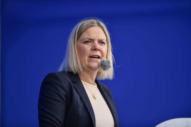 STOCKHOLM, SWEDEN 20250611 Social Democrat Party leader Magdalena Andersson S speaks during Järvaveckan at Spanga IP on Wednesday STOCKHOLM SWEDEN x12046x Copyright: xOscarxOlsson TTx JÄRVAVECKAN 2025 4nG3yeaD_K8