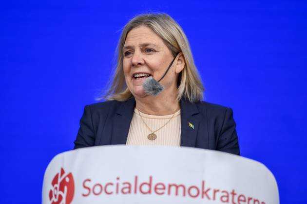 STOCKHOLM, SWEDEN 20250611 Social Democrat Party leader Magdalena Andersson S speaks during Järvaveckan at Spanga IP on Wednesday STOCKHOLM SWEDEN x12046x Copyright: xOscarxOlsson TTx JÄRVAVECKAN 2025 GLRuElx6Kzc