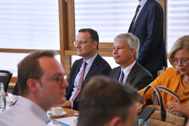 Berlin, Germany, 07 07 2025 Konrad Adenauer Haus CDU Federal Executive Committee meeting At the table on the right L R Jens Spahn, Steffen Bilger, Julia Klöckner, on the left Bastian Schneider, Paul Ziemiak Copyright: xdtsxNachrichtenagenturx dts_73772