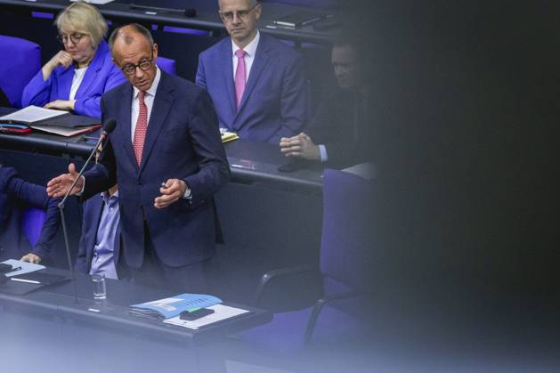 Friedrich Merz CDU , Federal Chancellor, recorded during a government survey in Berlin, 09 07 2025 Berlin Germany Copyright: xJulianexSonntagx