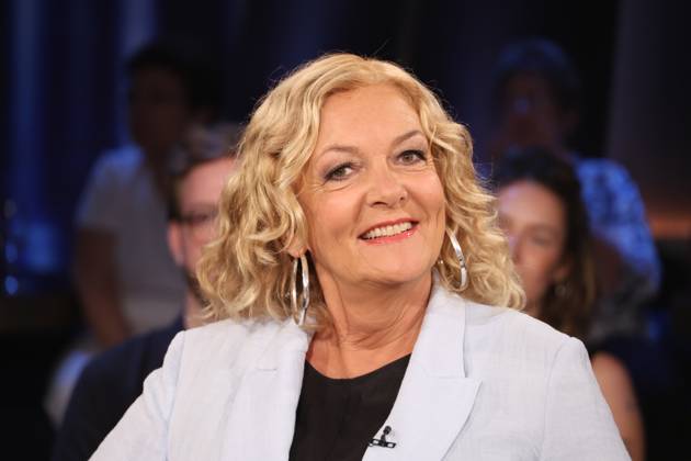 Bettina Tietjen hosts the NDR Talk Show, photo session on 11 7 2025 before the recording of the talk show, broadcast on 1 8 2025 in the 3 program of NDR television, Hamburg Lokstedt television studio