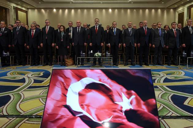 Turkish Foreign Minister Hakan Fidan ANKARA, TURKIYE - DECEMBER 9: Turkish Foreign Minister Hakan Fidan attends the official opening ceremony of the 15th Ambassadors Conference in the capital Ankara, Turkiye on December 9, 2024. Ankara Turkey. Editorial use only. Please get in touch for any other usage. Copyright: x2025xAnadoluxArdaxKücükkayax