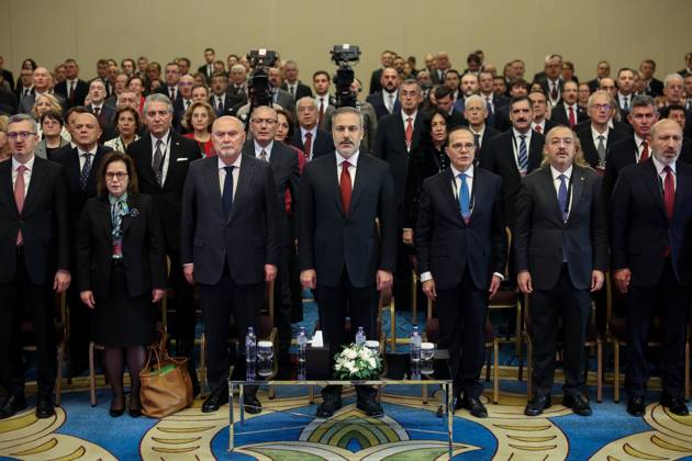 Turkish Foreign Minister Hakan Fidan ANKARA, TURKIYE - DECEMBER 9: Turkish Foreign Minister Hakan Fidan attends the official opening ceremony of the 15th Ambassadors Conference in the capital Ankara, Turkiye on December 9, 2024. Ankara Turkey. Editorial use only. Please get in touch for any other usage. Copyright: x2025xAnadoluxArdaxKücükkayax