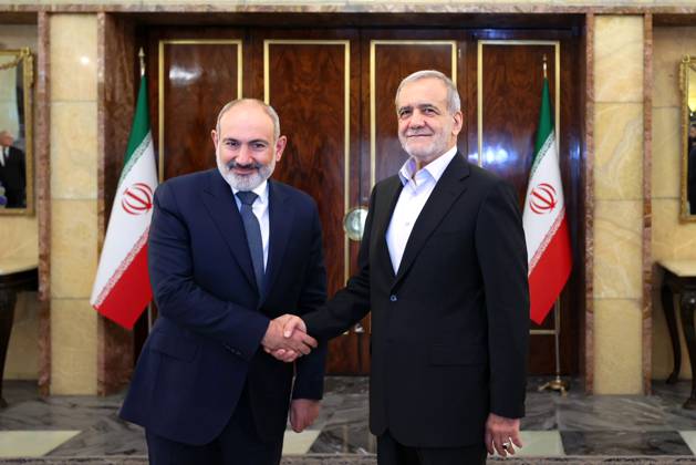 Masoud Pezeshkian - Nikol Pashinyan meeting in Tehran TEHRAN, IRAN - JULY 30: (----EDITORIAL USE ONLY - MANDATORY CREDIT - IRANIAN PRESIDENCY HANDOUT - NO MARKETING NO ADVERTISING CAMPAIGNS - DISTRIBUTED AS A SERVICE TO CLIENTS----) Iranian newly-elected President Masoud Pezeshkian meets Armenian Prime Minister Nikol Pashinyan in Tehran, Iran on July 30, 2024. Tahran Iran. Editorial use only. Please get in touch for any other usage. Copyright: x2025xAnadoluxIranianxPresidencyx
