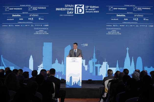 Spanish Prime Minister Pedro Sanchez MADRID, SPAIN - JANUARY 12: Spanish Prime Minister Pedro Sanchez makes the closing speech during the 13th International Finance Forum - Spain Investors Day in Madrid, Spain on January 12, 2023. Madrid Spain. Editorial use only. Please get in touch for any other usage.  Copyright: x2025xAnadoluxBurakxAkbulutx
