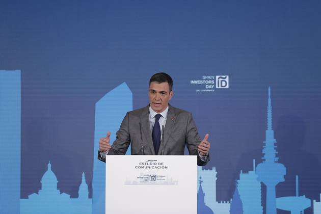 Spanish Prime Minister Pedro Sanchez MADRID, SPAIN - JANUARY 12: Spanish Prime Minister Pedro Sanchez makes the closing speech during the 13th International Finance Forum - Spain Investors Day in Madrid, Spain on January 12, 2023. Madrid Spain. Editorial use only. Please get in touch for any other usage.  Copyright: x2025xAnadoluxBurakxAkbulutx