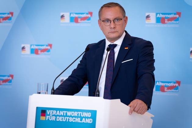 AfD, Alice Weidel, Tino Chrupalla Bundestag, Bundestag parliamentary group, AfD, press statement, chairperson, federal spokesperson, Alice Weidel, chairperson, federal spokesperson, Tino Chrupalla Berlin Berlin GER