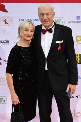 Eduard Geyer with his wife Angelika Geyer at the 17 Hope Gala 2025 at Schauspielhaus Dresden, 27 09 2025 Foto:xM.xWehnertx xFuturexImagex hope_5894