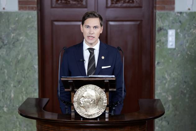 Nobel Peace Prize 2025 Oslo 20251010 The Chairman of the Nobel Committee, Joergen Watne Frydnes, announces that Venezuelan opposition leader Maria Corina Machado is the laureate of the Nobel Peace Prize for 2025 The announcement will take place at the Nobel Institute in Oslo on Friday Photo Rodrigo Freitas NTB Oslo Norway rPcsLwgkArI EDITORIAL USE ONLY Ref Copyright: xRodrigoxFreitasx xNTBx