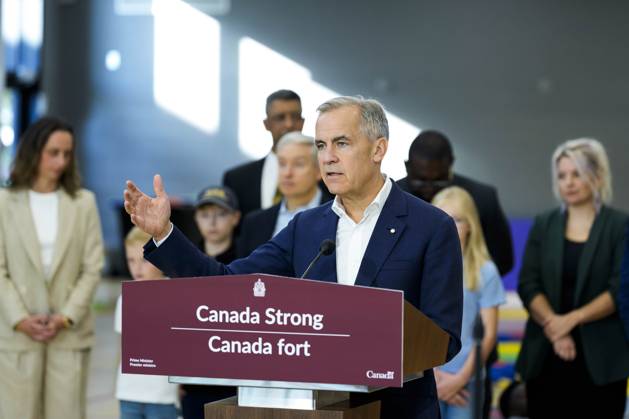 October 10, 2025, Ottawa, On, CAN: Prime Minister Mark Carney answers a question as he participates in an announcement at a community centre in Ottawa, on Friday, Oct. 10, 2025. Ottawa CAN - ZUMAc35_ 20251010_zaf_c35_018 Copyright: xJustinxTangx