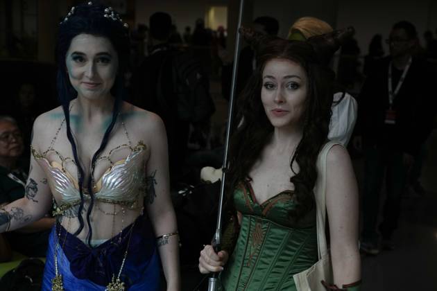 October 10, 2025, New York, New York, USA: Women in cosplay at the New York Comic Con at the Jacob K. Javits Convention Center on October 10, 2025 in New York. New York USA - ZUMAb148 20251010_zap_b148_017 Copyright: xBryanxSmithx