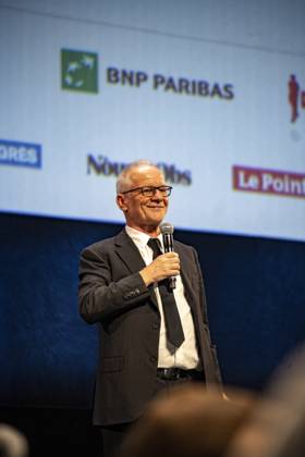 PEOPLE: Festival Lumiere - Lyon 11 10 2025 Thierry FrÃ maux prÃ sente la cÃ rÃ monie d ouverture du Festival Lumiere 2024 Ã Lyon le 11 10 2025. Photo Sandrine Thesillat PsNewZ  Copyright: xSandrinexTHESILLATx