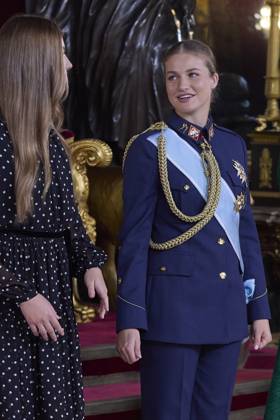 October 12, 2025, Madrid, Madrid, Spain: KING FELIPE VI of Spain and QUEEN LETIZIA of Spain CROWN PRINCESS LEONOR of Spain and PRINCESS SOFIA of Spain attend a reception during the National Day at the Royal Palace Madrid Spain - ZUMAc260 20251012_zep_c260_009 Copyright: xMikexChicorrox