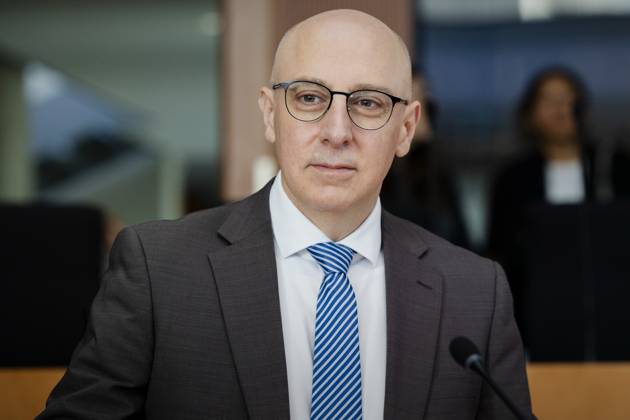 Sinan Selen, President of the Federal Office for the Protection of the Constitution, recorded during the public hearing of the President and the Presidents of the Federal Intelligence Services before the Parliamentary Control Committee in Berlin, 13 10 2025 Berlin Germany Copyright: xSebastianxRaux