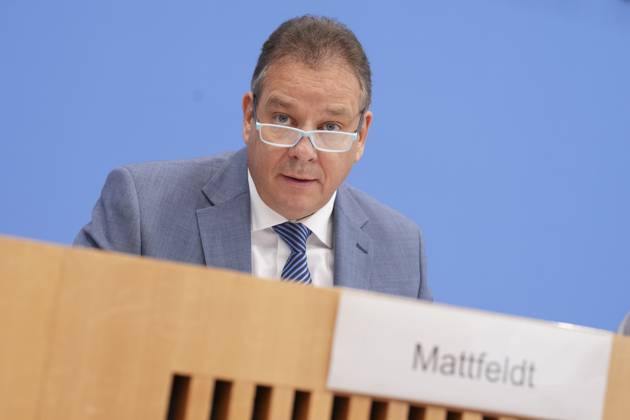 Federal Press Conference, Annual Report 2024 of the Petitions Committee Andreas Mattfeldt Spokesman of the CDU CSU parliamentary group in portrait during his remarks on the Annual Report 2024 of the Petitions Committee at the Federal Press Conference, Berlin, 15 10 2025 Berlin Berlin Germany
