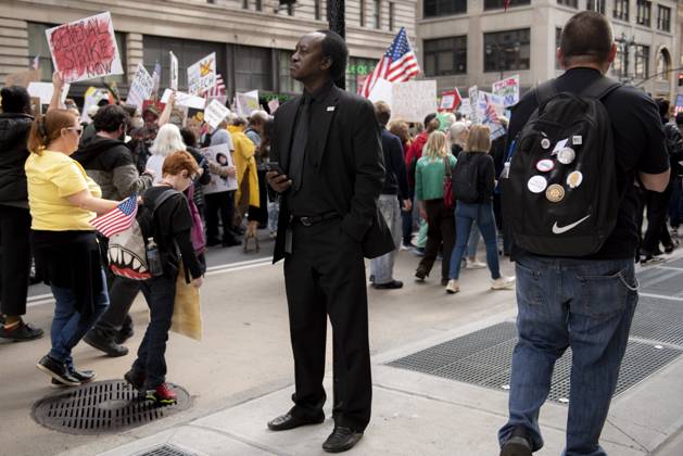 October 18, 2025, New York, New York, USA: Protesters march down Broadway during the Ã¢â‚¬oeNo KingsÃ¢â‚¬Â rally in New York, Saturday, Oct. 18, 2025. The demonstration began in Times Square and ended in Union Square, drawing an estimated 50,000 people who joined others across the country calling for the protection of democratic institutions and denouncing authoritarian leadership. Organizers said more than 5 million people participated in over 2,000 marches nationwide. New York USA - ZUMAa306 20251018_znp_a306_003 Copyright: xJavierxAlvarezx