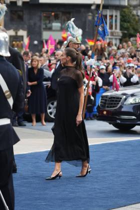 Spanish King Felipe VI and Queen Letizia with Princess Leonor de Borbon and Infant Sofia de Borbon during the Princess of Asturias Awards 2025 in Oviedo, on Friday 24 October 2025. Cordon Press