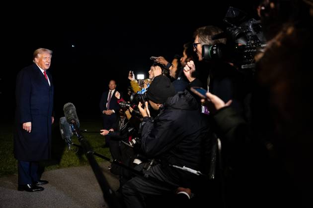 President Donald Trump speaks with reporters as he departs for a trip to Asia on the South Lawn of the White House in Washington, DC on Friday, October 24, 2025. Trump is expected to meet with Chinese President Xi Jinping to discuss a trade deal, Prime Minister of Malaysia Anwar bin Ibrahim, Japan s new prime minister Sanae Takaichi and several other Asian leaders at the Association of Southeast Asian Nations (ASEAN).  WASP20251024108 FrancisxChung