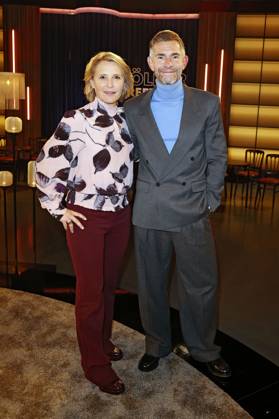 Susan Link and Micky Beisenherz at the recording of the WDR talk show Kölner Treff in WDR Studio BS 3 Cologne, 24 10 2025 Foto:xgbrcix xFuturexImagex koelner_treff2410_5002
