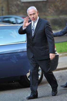 Israeli Prime Minister Benjamin Netanyahu walking to the door at 10 Downing Street Israeli Prime Minister Benjamin Netanyahu arrives for a dinner with Prime Minister David Cameron at 10 Downing Street London, England - 04.05.11, London, United Kingdom WENN 5648475