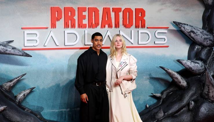 October 27, 2025, London, United Kingdom: Dimitrius Schuster-Koloamatangi and Elle Fanning attend the UK Special Screening of Predator: Badlands at BFI IMAX. London United Kingdom - ZUMAs197 20251027_aaa_s197_096 Copyright: xFredxDuvalx