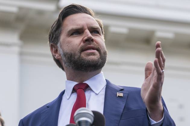 Vice President JD Vance gives remarks during a press conference with transportation and airline executives outside the West Wing of the White House in Washington, DC on Thursday, October 30, 2025. The Trump Administration is warning that as the government shutdown, now in its 30th day, drags on, it will have a worsening effect on airline travel delays.  WASP20251030100 AaronxSchwartz