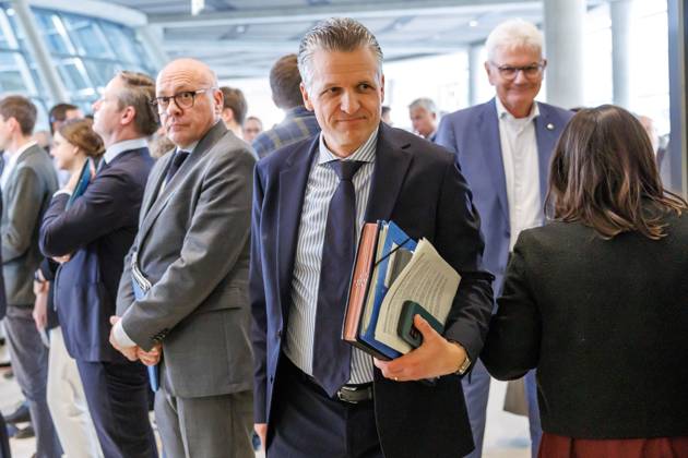 Parliamentary group meeting CDU CSU Thorsten Frei CDU , Minister of the Chancellery, at a parliamentary group meeting on 4 11 2025 in Berlin Berlin Berlin Germany Bundestag