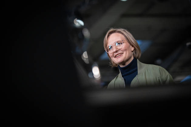 Franziska Brantner, Bundesvorsitzende, gibt ein TV-Interview am Rande des Parteitags;Bündnis 90 Die Grünen Bundesparteitag 51. Bundesdelegiertenkonferenz in Hannover, Hannover Niedersachsen Deutschland Messe, Halle 7