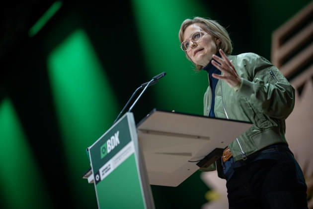 Franziska Brantner, Federal Chairwoman, during her speech to the Bündnis 90 Die Grünen Federal Party Conference 51 Federal Delegates Conference in Hanover, Hanover Lower Saxony Germany Trade Fair, Hall 7