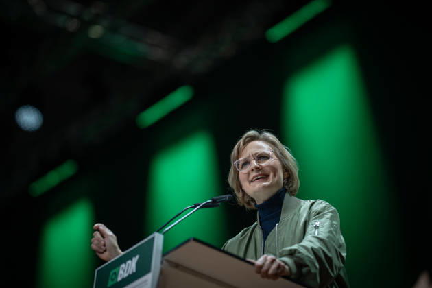 Franziska Brantner, Federal Chairwoman, during her speech to the Bündnis 90 Die Grünen Federal Party Conference 51 Federal Delegates Conference in Hanover, Hanover Lower Saxony Germany Trade Fair, Hall 7