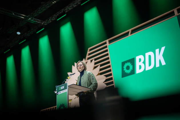 Franziska Brantner, Federal Chairwoman, during her speech to the Bündnis 90 Die Grünen Federal Party Conference 51 Federal Delegates Conference in Hanover, Hanover Lower Saxony Germany Trade Fair, Hall 7