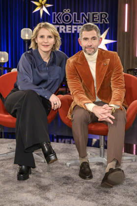 Susan Link and Micky Beisenherz at the recording of the WDR talk show Kölner Treff in WDR Studio BS 3 Cologne, 04 12 2025 Foto:xW.xRanderathx xFuturexImagex koelner_treff0412_5251