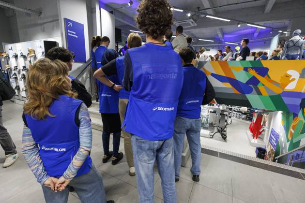 Illustration picture taken during the opening of the Decathlon City sports goods store in Brussels on Thursday 11 December 2025. NICOLASxMAETERLINCK 148140484