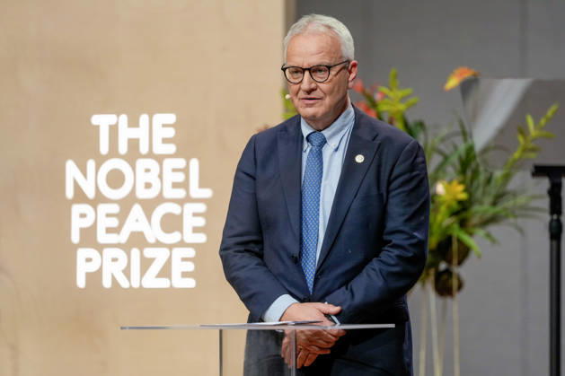 Nobel Peace Prize 2025 Oslo 20251211 Director of the Norwegian Nobel Institute Kristian Berg Harpviken during the Nobel Peace Prize Peace Forum in the Universitys auditorium in connection with the awarding of the Nobel Peace Prize to Maria Corina Machado Photo Cornelius Poppe NTB Oslo Norway GVit7NxPi9Y EDITORIAL USE ONLY Ref POLGVit7NxPi9Y jpg  Copyright: xCorneliusxPoppex xNTBx