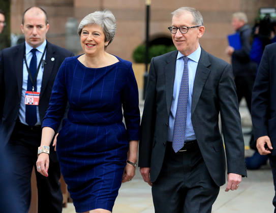 British Conservative Party Annual Conference 2017 MANCHESTER, UNITED KINGDOM - OCTOBER 04: British Prime Minister and leader of the Conservative Party Theresa May MP and her husband Philip arrive to deliver her keynote speech on the final day of the annual Conservative Party Conference in Manchester, north west England on October 04, 2017. Manchester Ingiltere. Editorial use only. Please get in touch for any other usage.  Copyright: x2025xAnadoluxLindseyxParnabyx