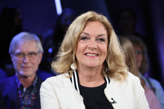 Bettina Tietjen hosts the NDR Talk Show on 16 1 2026, photo session before the broadcast in the 3 program of NDR television in the Hamburg Lokstedt television studio
