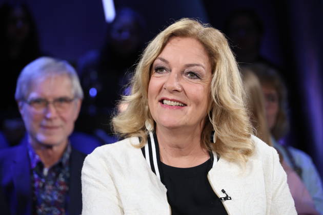 Bettina Tietjen hosts the NDR Talk Show on 16 1 2026, photo session before the broadcast in the 3 program of NDR television in the Hamburg Lokstedt television studio