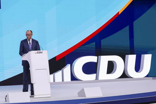 Federal Chancellor Friedrich Merz addresses the delegates, 1 day, 38 Party Congress of the CDU Germany, Landesmesse on February 20, 2026 in Stuttgart, Germany Photo by Marco Steinbrenner DeFodi Images Federal Chancellor Friedrich Merz addresses the delegates, 1 day, 38 Party Congress of the CDU Germany, Landesmesse, February 20, 2026 in Stuttga