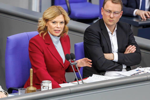 Bundestag Bundestag President Julia Klöckner at the questioning of the Federal Government in the German Bundestag on 25 02 26 in Berlin Berlin Berlin Germany Bundestag
