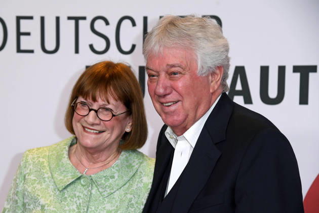 Rolf Zuckowski with his wife Monika Zuckowski at the 17 GERMAN MUSIC AUTHORINNEN PRIZE at The Ritz Carlton in Berlin on 26 02 2026