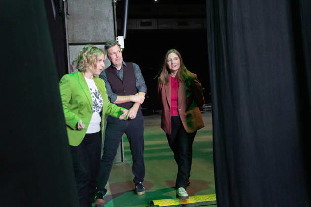 Former Federal Minister of Economics Robert Habeck in the election campaign for the state election, with Katrin Eder, top candidate and Minister for Climate Protection, Environment, Energy and Mobility of Rhineland-Pala