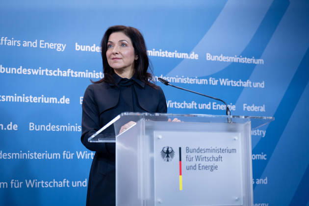 Katherina Reiche, Federal Minister for Economic Affairs and Energy, BMWE Top-level meeting Bündnis Zukunft, Katherina Reiche, Federal Minister for Economic Affairs and Energy, BMWE, Berlin, Press statement Berlin Berlin GER