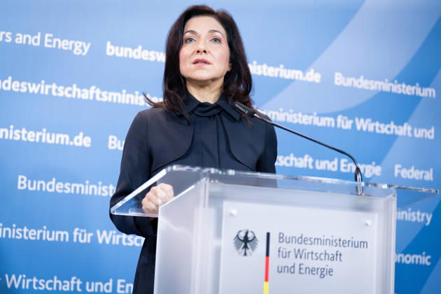 Katherina Reiche, Federal Minister for Economic Affairs and Energy, BMWE Top-level discussion Bündnis Zukunft, Katherina Reiche, Federal Minister for Economic Affairs and Energy, BMWE, Berlin, Press statement Berlin Berlin GER