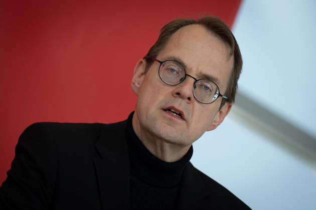 Press statement, Bundestag, parliamentary group, Die Linke press statement, Bundestag, Die Linke, parliamentary group leader, Sören Pellmann Berlin Berlin GER