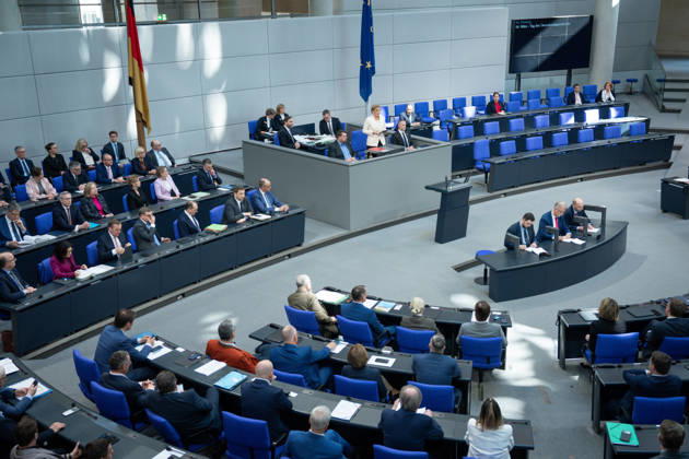 German Bundestag, 64 Plenary Session Julia Kloeckner the President of the German Bundestag, President of the Bundestag during her speech on 18 03 2026 the Day of Democracy at the presidency of the 64 session of the German Bundestag in Berlin, 18 03 2026 Berlin Berlin Germany